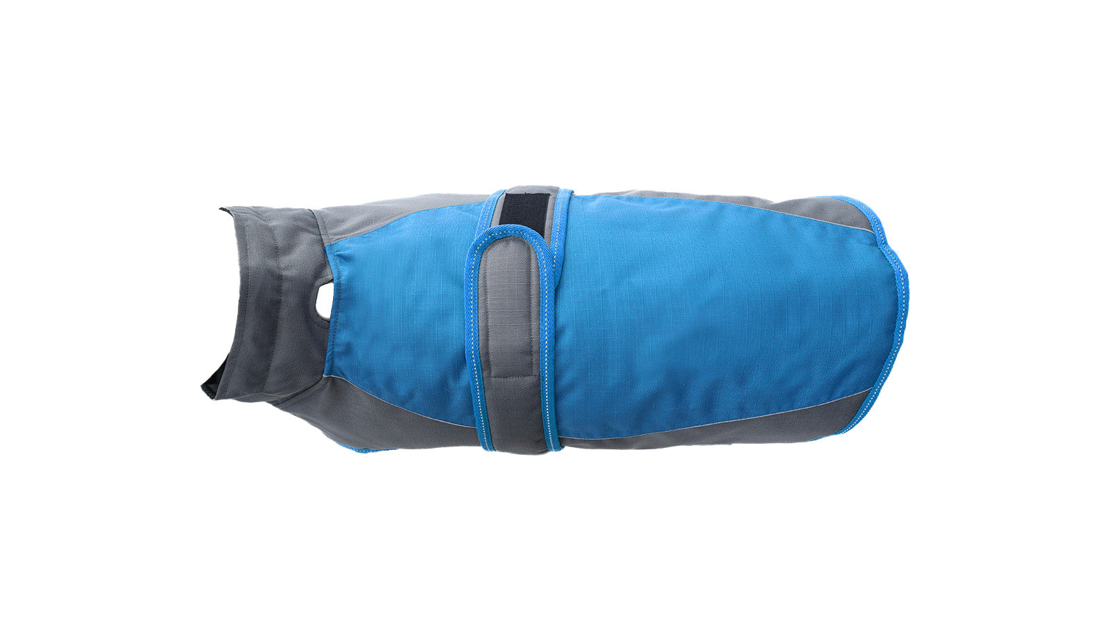 Poly Green  Dark Grey Himalaya Dog Coat with 200 GSM Padding - Flat