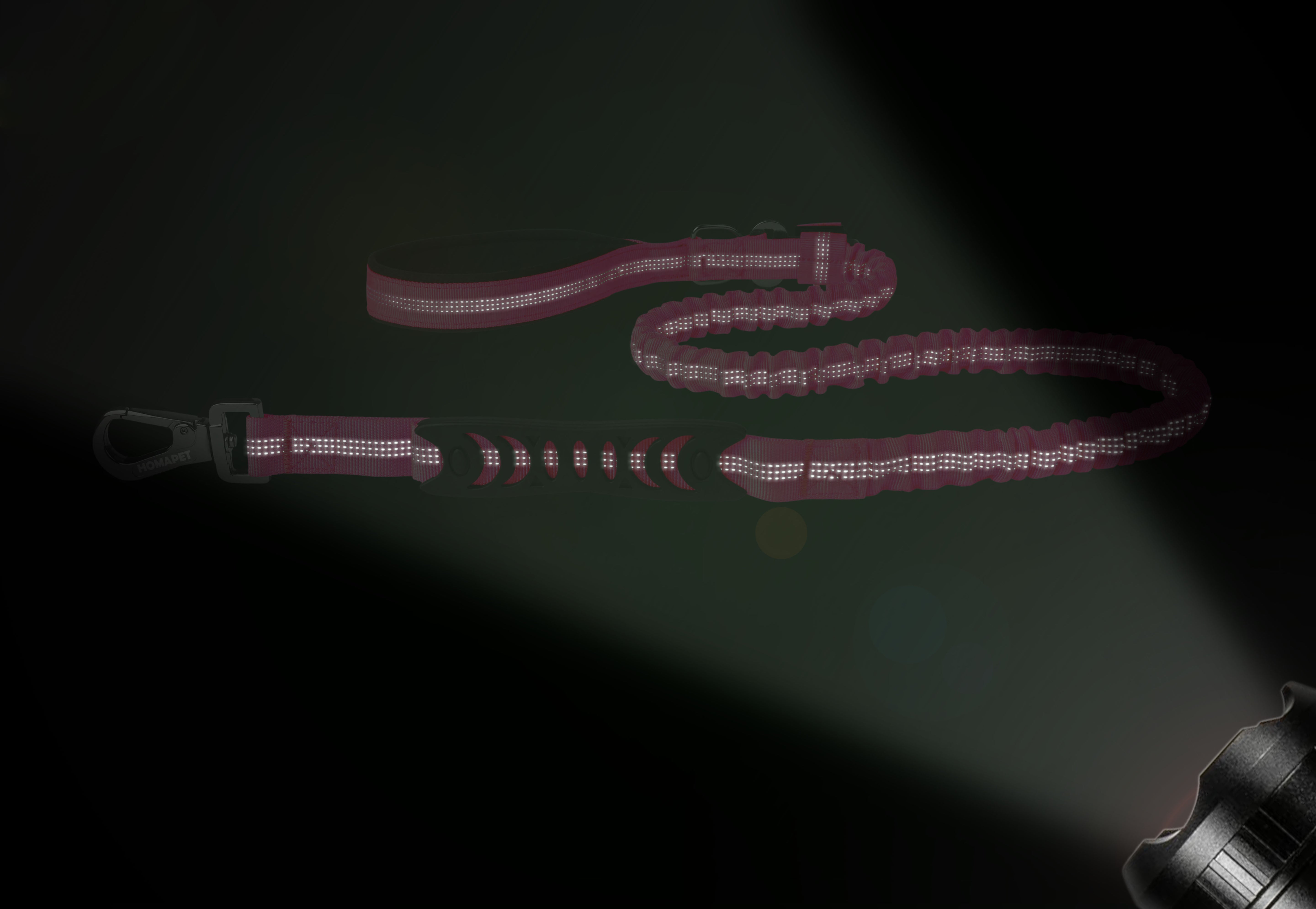 Pink Flat Nylon Dog Leash