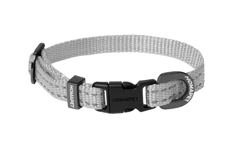 Light Grey Nylon Dog Collar