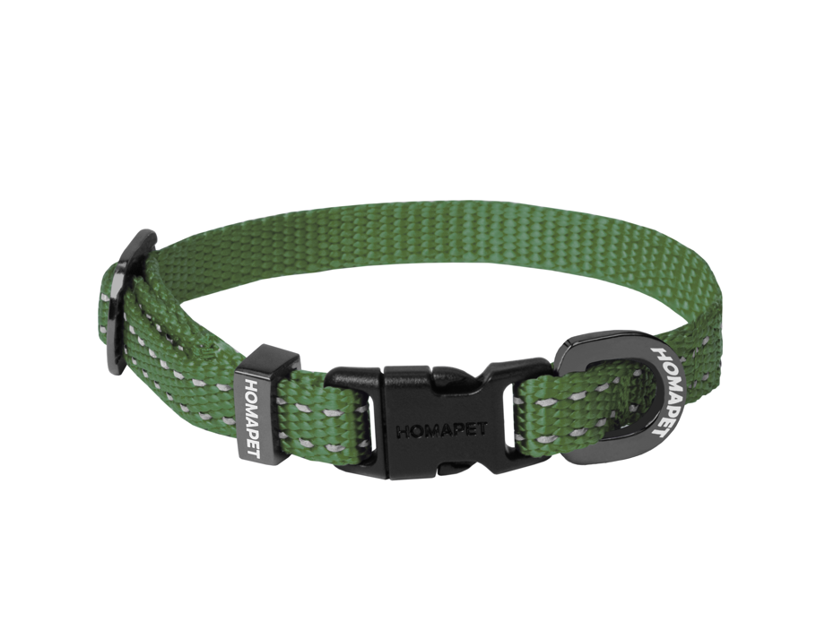 Olive Green Nylon Dog Collar