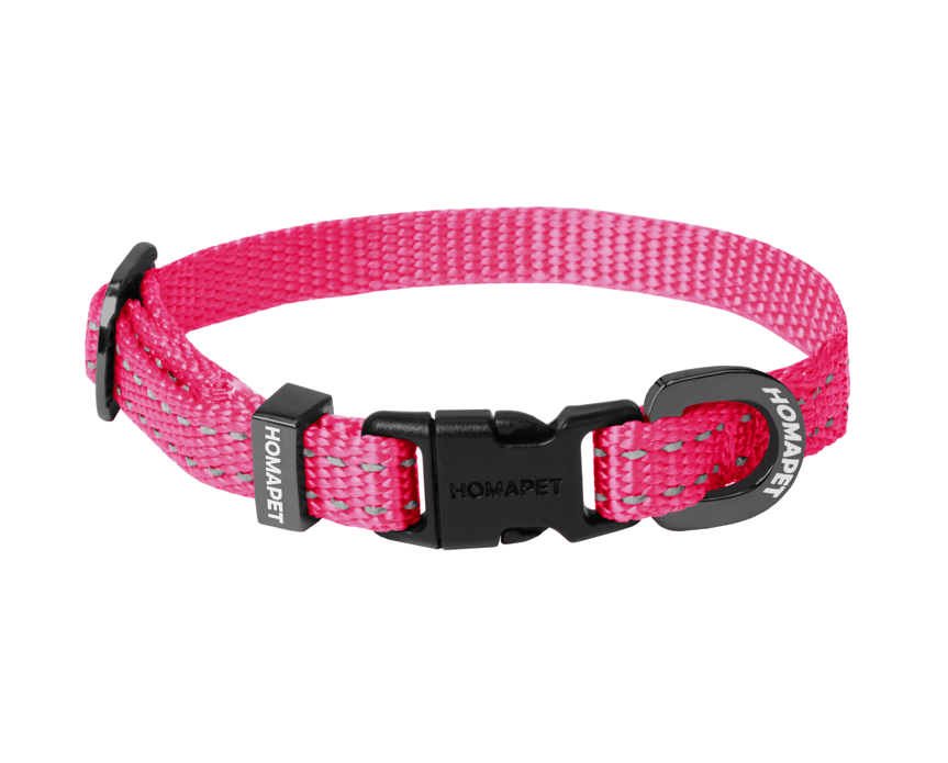Pink Nylon Dog Collar
