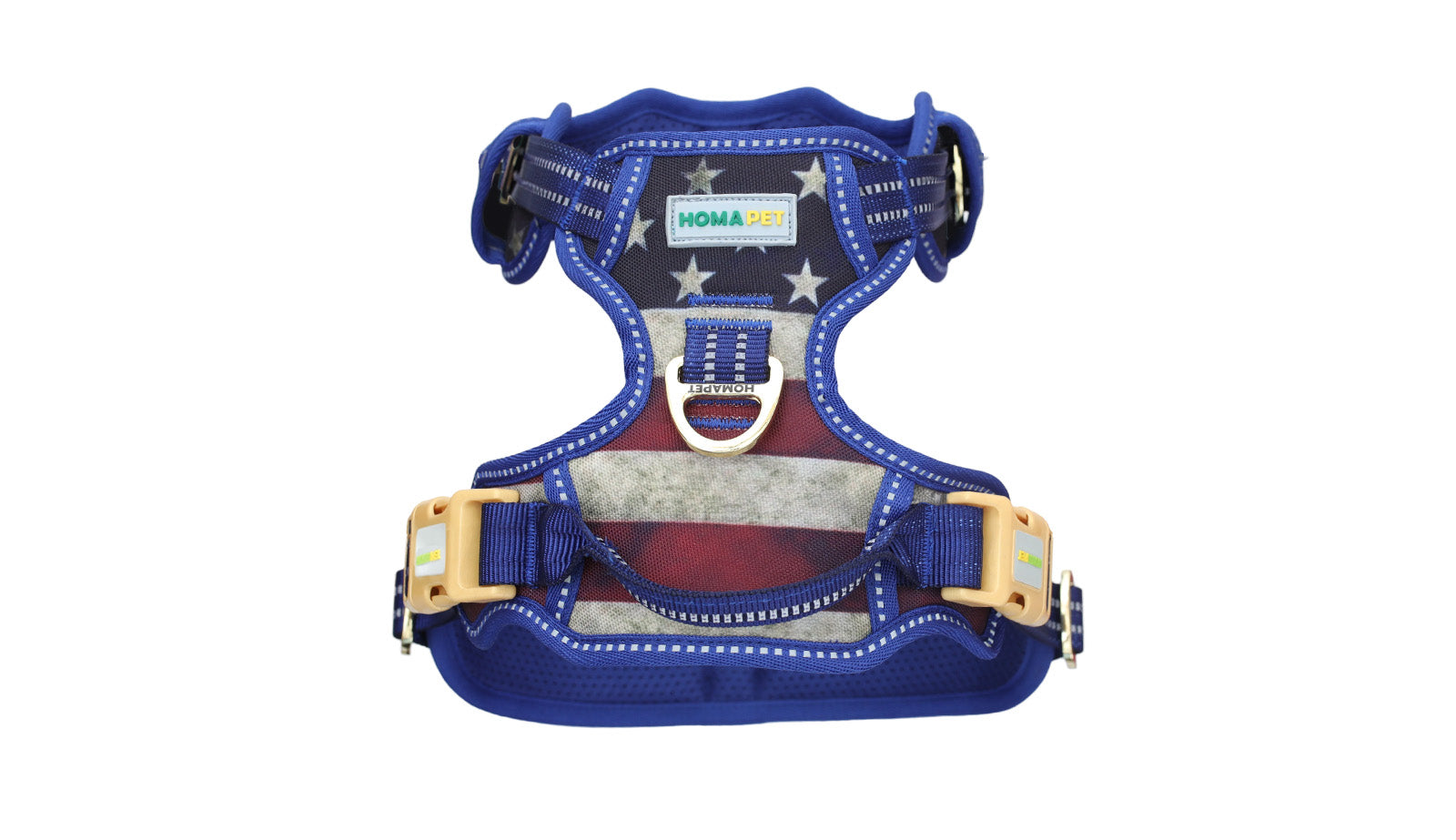 US Flag No Pull Dog Harness Printed